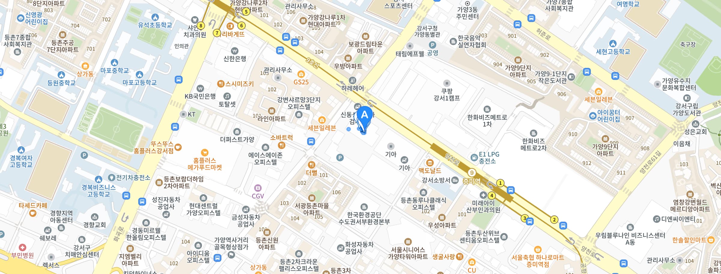 서울특별시 강서구 양천로 532, 더리브아너비즈타워 12층 1202, 1204호